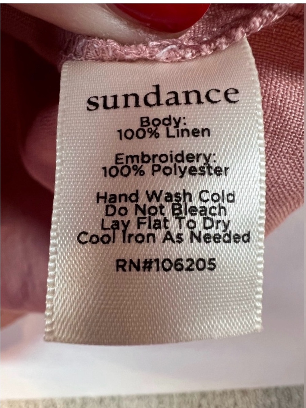 Sundance Embroidered Dusty Rose Tunic Dress with Ivory Detail - Picture 7 of 9